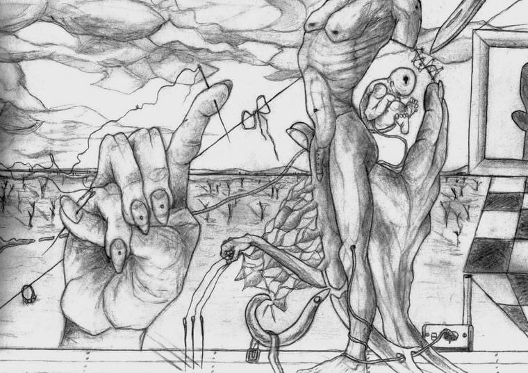 Cindei draw B, 1992, Drawing